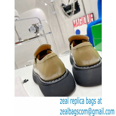 Bottega Veneta Brushed leather swell loafers Camel 2022 - Click Image to Close