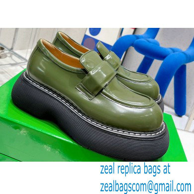 Bottega Veneta Brushed leather swell loafers Dark Green 2022