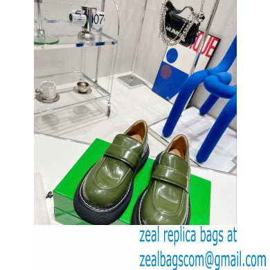 Bottega Veneta Brushed leather swell loafers Dark Green 2022