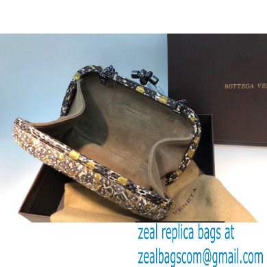 Bottega Veneta Chain Knot minaudiere Clutch Bag 8651 Python 01