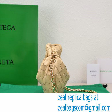 Bottega Veneta Chain mini jodie intrecciato leather top handle bag Apricot - Click Image to Close