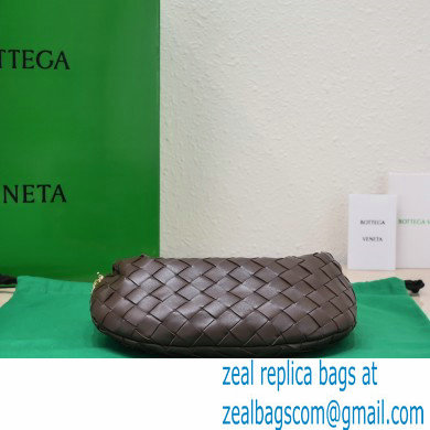 Bottega Veneta Chain mini jodie intrecciato leather top handle bag Coffee