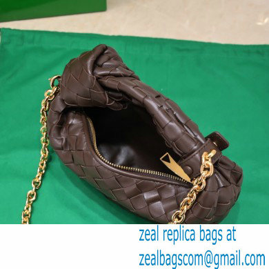 Bottega Veneta Chain mini jodie intrecciato leather top handle bag Coffee - Click Image to Close