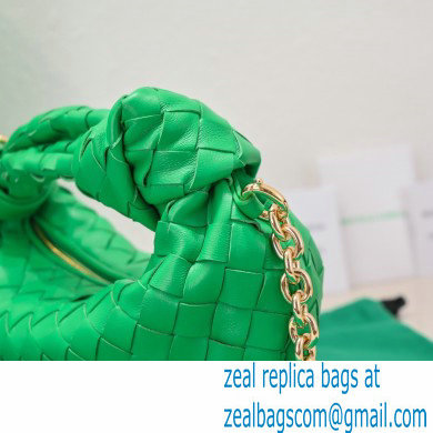 Bottega Veneta Chain mini jodie intrecciato leather top handle bag Green - Click Image to Close