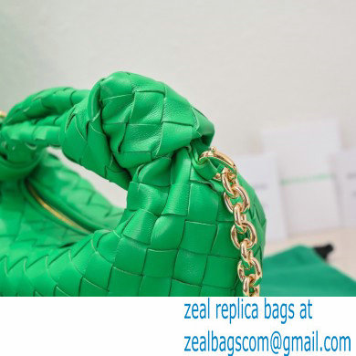 Bottega Veneta Chain mini jodie intrecciato leather top handle bag Green