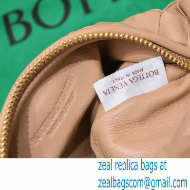 Bottega Veneta Chain mini jodie intrecciato leather top handle bag Nude