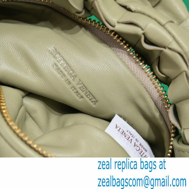 Bottega Veneta Chain mini jodie intrecciato leather top handle bag Pale Green