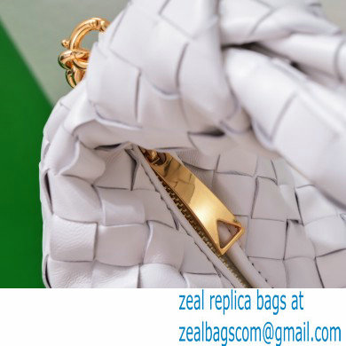 Bottega Veneta Chain mini jodie intrecciato leather top handle bag White - Click Image to Close