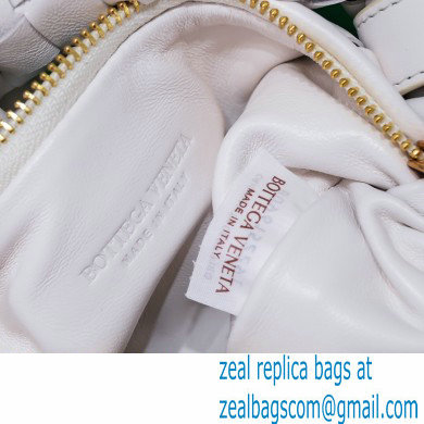 Bottega Veneta Chain mini jodie intrecciato leather top handle bag White - Click Image to Close