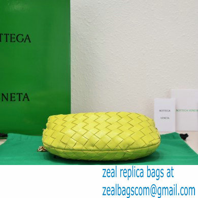 Bottega Veneta Chain mini jodie intrecciato leather top handle bag Yellow - Click Image to Close