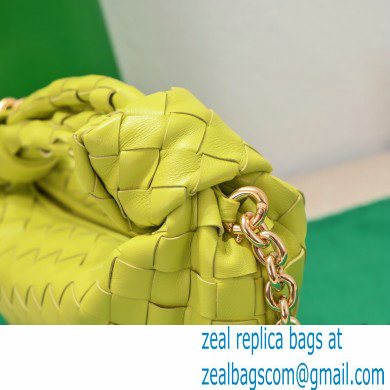 Bottega Veneta Chain mini jodie intrecciato leather top handle bag Yellow