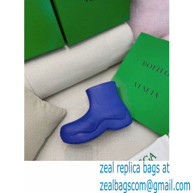 Bottega Veneta Flatform 5 cm puddle rubber ankle boots Blue