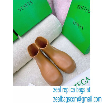 Bottega Veneta Flatform 5 cm puddle rubber ankle boots Brown - Click Image to Close