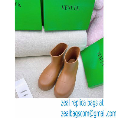 Bottega Veneta Flatform 5 cm puddle rubber ankle boots Brown - Click Image to Close