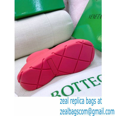Bottega Veneta Flatform 5 cm puddle rubber ankle boots Fuchsia - Click Image to Close