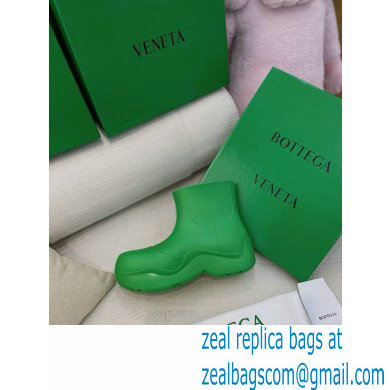 Bottega Veneta Flatform 5 cm puddle rubber ankle boots Green - Click Image to Close