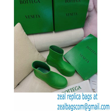 Bottega Veneta Flatform 5 cm puddle rubber ankle boots Green - Click Image to Close