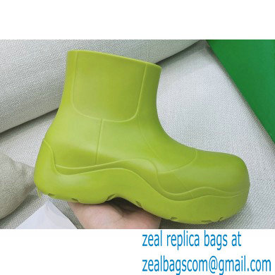 Bottega Veneta Flatform 5 cm puddle rubber ankle boots Kiwi Green