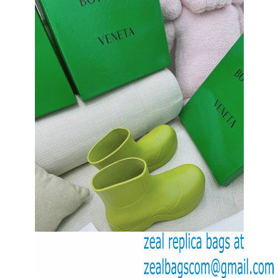 Bottega Veneta Flatform 5 cm puddle rubber ankle boots Kiwi Green - Click Image to Close