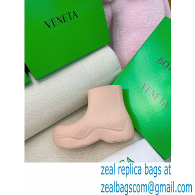 Bottega Veneta Flatform 5 cm puddle rubber ankle boots Nude Pink