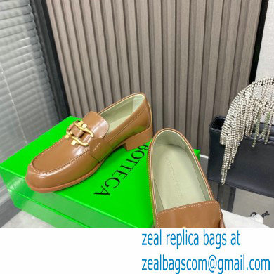 Bottega Veneta Glossy leather monsieur loafers Brown 2022 - Click Image to Close