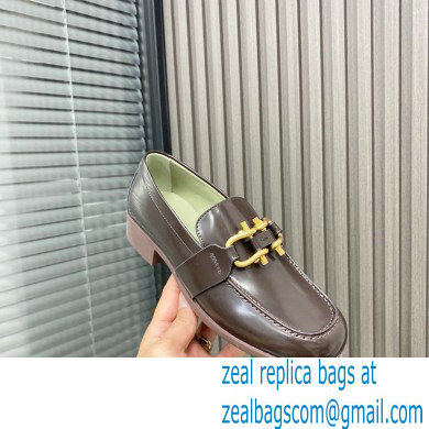 Bottega Veneta Glossy leather monsieur loafers Coffee 2022