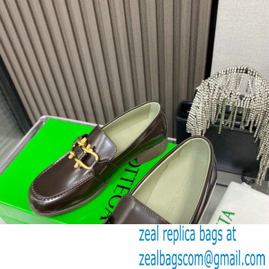 Bottega Veneta Glossy leather monsieur loafers Coffee 2022