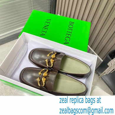 Bottega Veneta Glossy leather monsieur loafers Coffee 2022