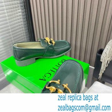 Bottega Veneta Glossy leather monsieur loafers Dark Green 2022