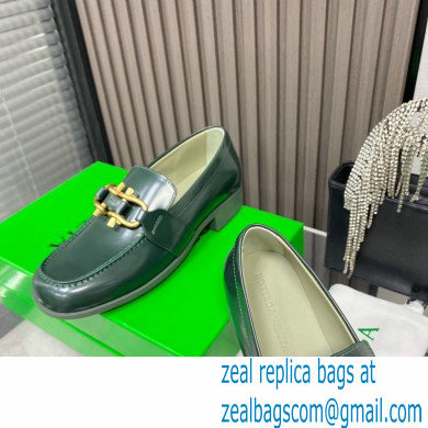 Bottega Veneta Glossy leather monsieur loafers Dark Green 2022