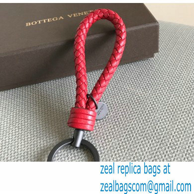Bottega Veneta Intreccio leather key ring 01