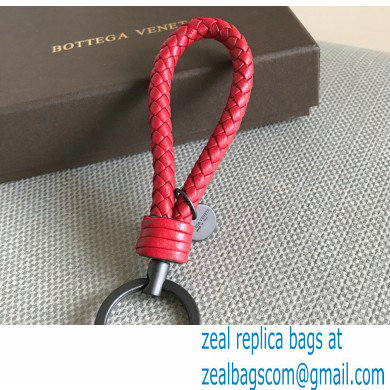 Bottega Veneta Intreccio leather key ring 01 - Click Image to Close