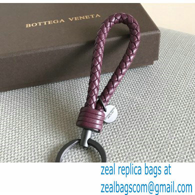 Bottega Veneta Intreccio leather key ring 02 - Click Image to Close