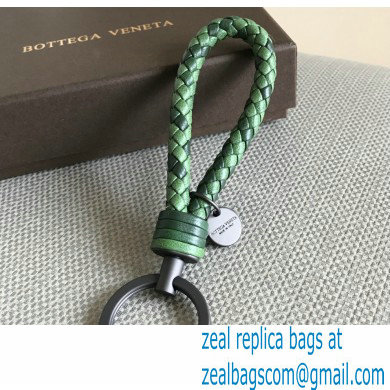 Bottega Veneta Intreccio leather key ring 05 - Click Image to Close