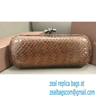 Bottega Veneta Knot minaudiere Clutch Large Bag 8651 Python 05