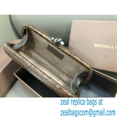 Bottega Veneta Knot minaudiere Clutch Large Bag 8651 Python 05