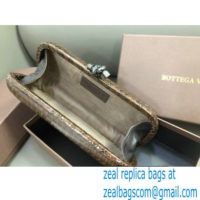 Bottega Veneta Knot minaudiere Clutch Large Bag 8651 Python 05 - Click Image to Close