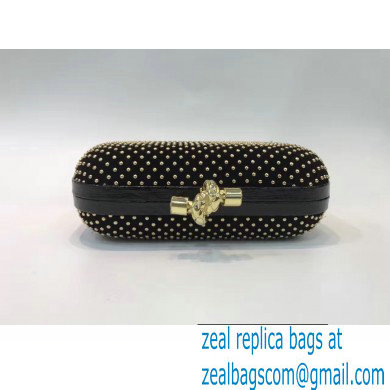 Bottega Veneta Knot minaudiere Clutch Small Bag 8651 Studded Suede Black - Click Image to Close