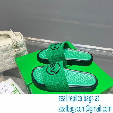 Bottega Veneta Logo Green Slides Sandals 01 2022