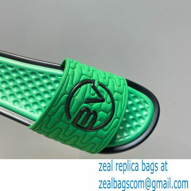 Bottega Veneta Logo Green Slides Sandals 01 2022