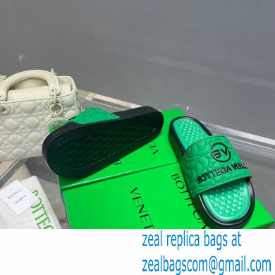 Bottega Veneta Logo Green Slides Sandals 02 2022