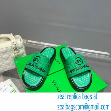 Bottega Veneta Logo Green Slides Sandals 02 2022