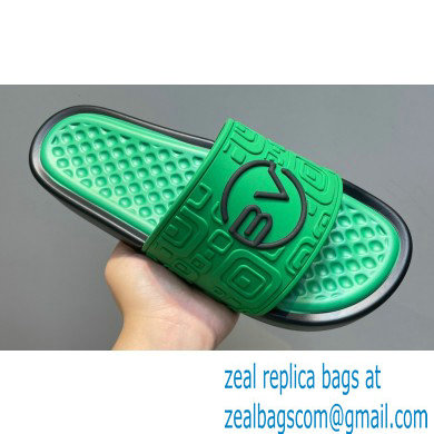 Bottega Veneta Logo Green Slides Sandals 03 2022