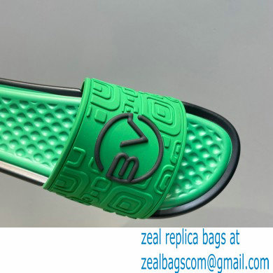 Bottega Veneta Logo Green Slides Sandals 03 2022 - Click Image to Close