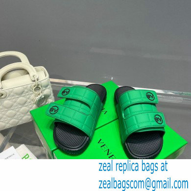 Bottega Veneta Logo Green Slides Sandals 04 2022