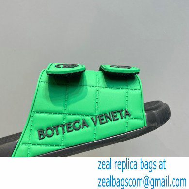 Bottega Veneta Logo Green Slides Sandals 04 2022