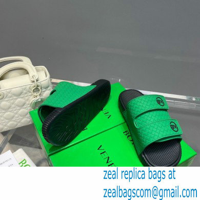 Bottega Veneta Logo Green Slides Sandals 05 2022