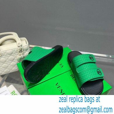 Bottega Veneta Logo Green Slides Sandals 05 2022 - Click Image to Close