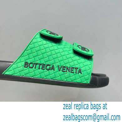 Bottega Veneta Logo Green Slides Sandals 05 2022