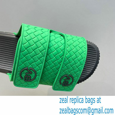 Bottega Veneta Logo Green Slides Sandals 05 2022 - Click Image to Close